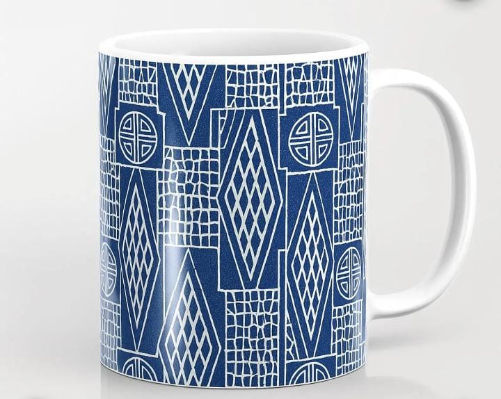 Mug motif tissu
